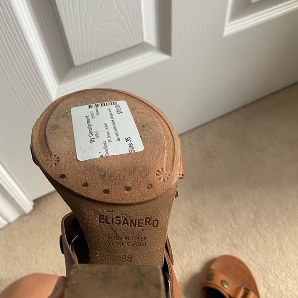 Brown leather sandal heels - Picture 6 of 6